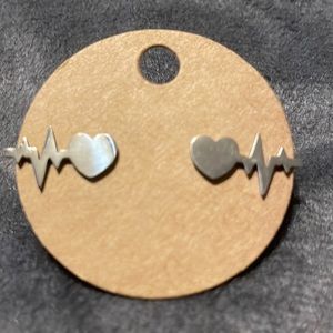 Stainless Steel (EKG, ECG) Pierced Earrings SUPPORT HEALTHCARE Workers♥️